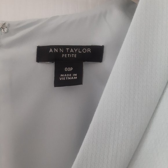 NWOT Ann Taylor Light Blue Green Sleeveless Dress with Ruffles - Picture 3 of 14